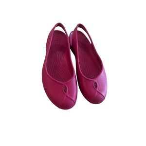 Women's crocs flats, ballet,‎ pink fuchsia 9